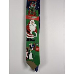 Golfing Santa Christmas Novelty tie VON MAUR Special Ties Holiday Tradition